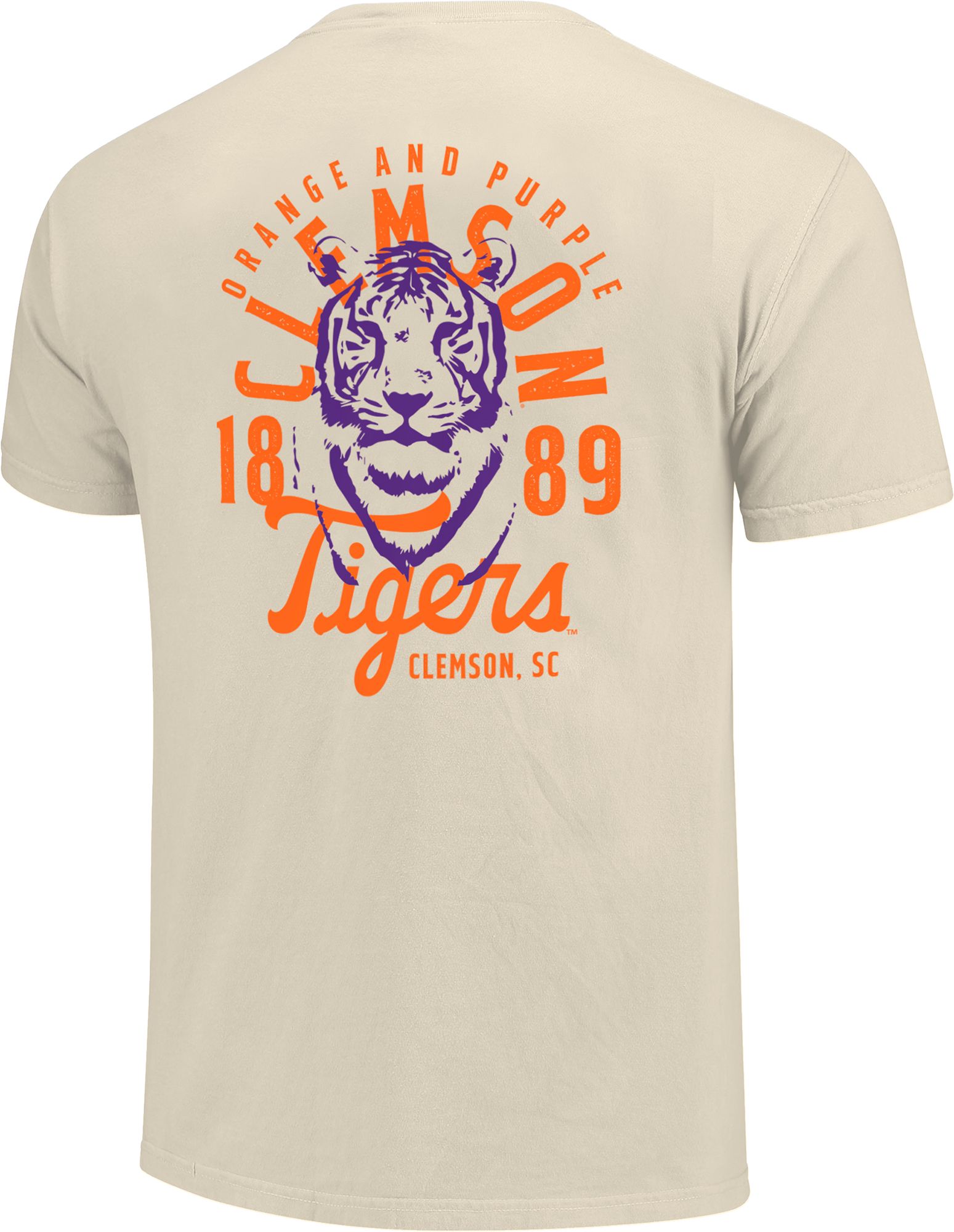 Image One Men's Clemson Tigers Ivory Mascot Local T-Shirt product image