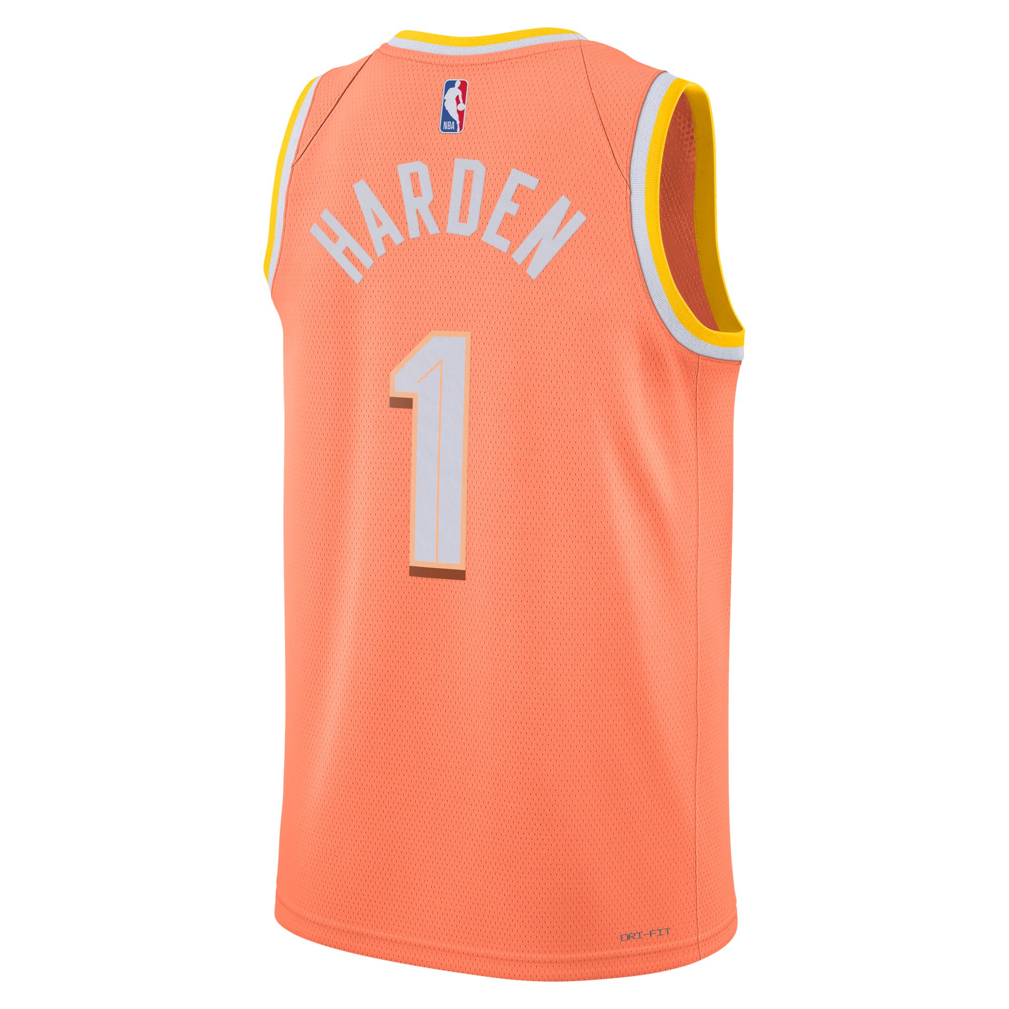 Nike Adult 2025-26 City Edition James Harden #1 Cleveland Cavaliers Orange Swingman Jersey product image
