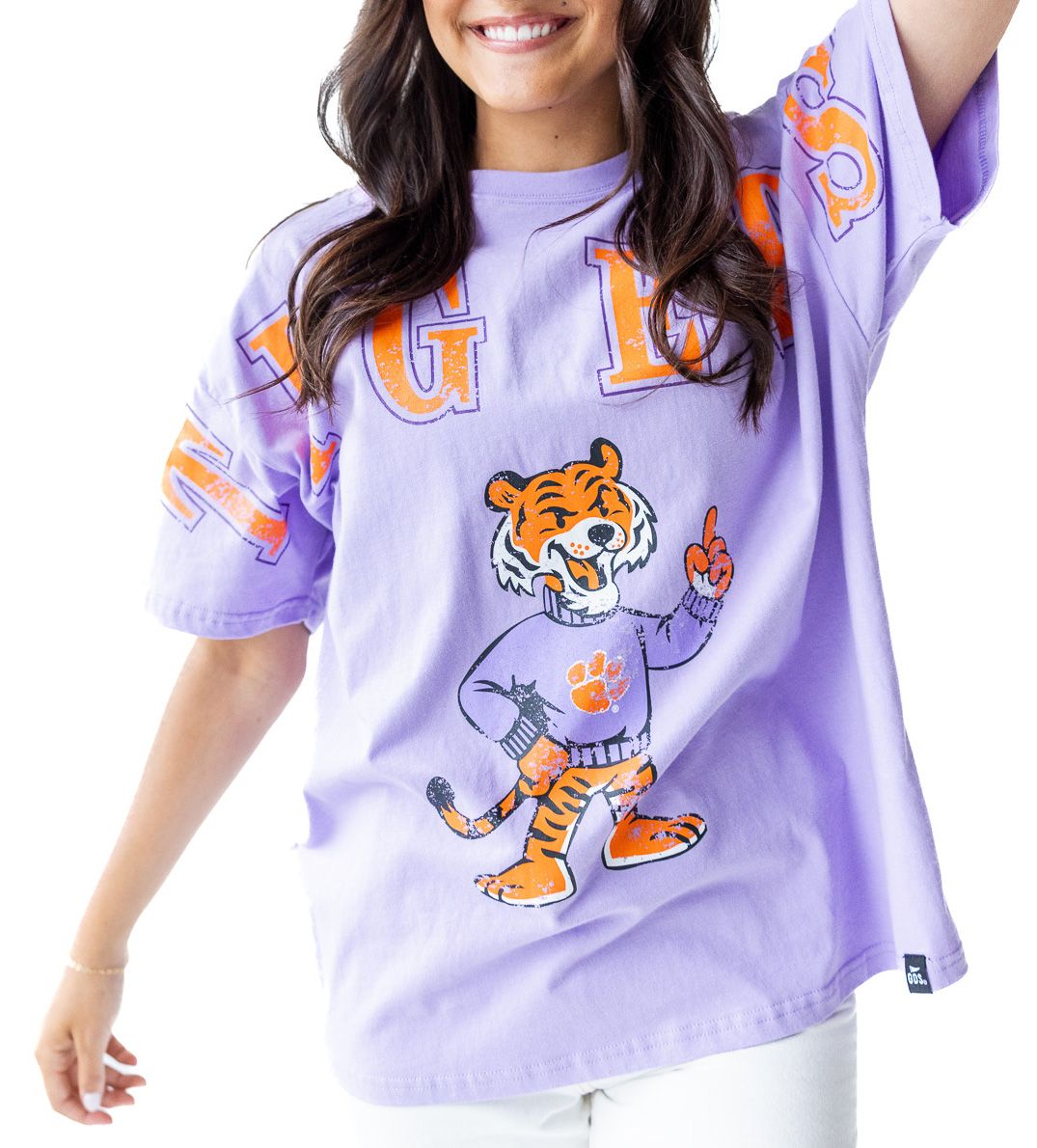 Gameday Social Women's Clemson Tigers Lavendar The Band Short Sleeve T-Shirt product image