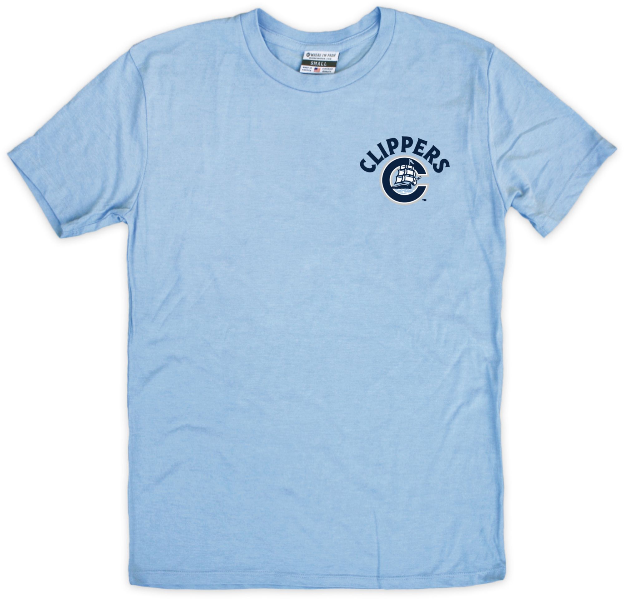 Where I'm From Adult Columbus Clippers Light Blue Arch T-Shirt product image