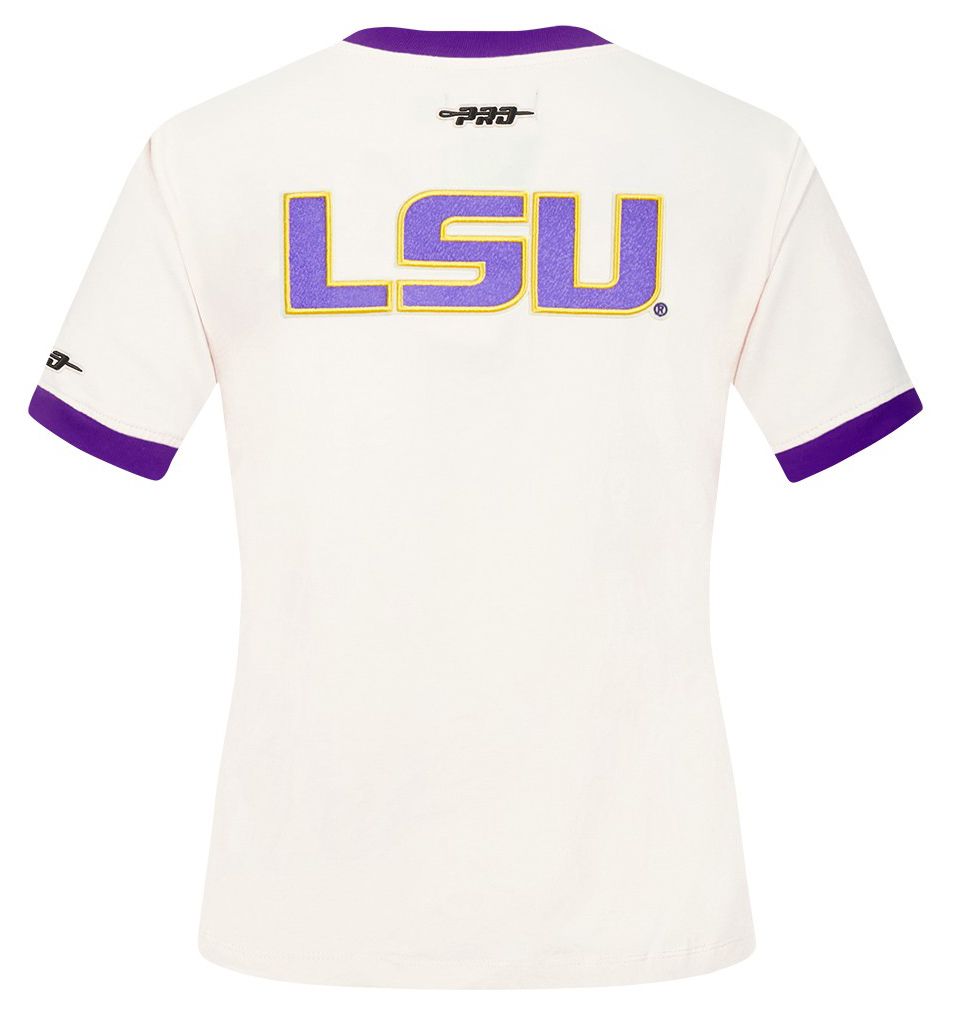 Pro Standard Women's LSU Tigers Purple Ringer T-Shirt product image