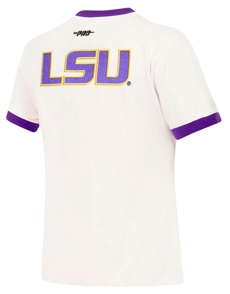 Pro Standard Women's LSU Tigers Purple Ringer T-Shirt product image