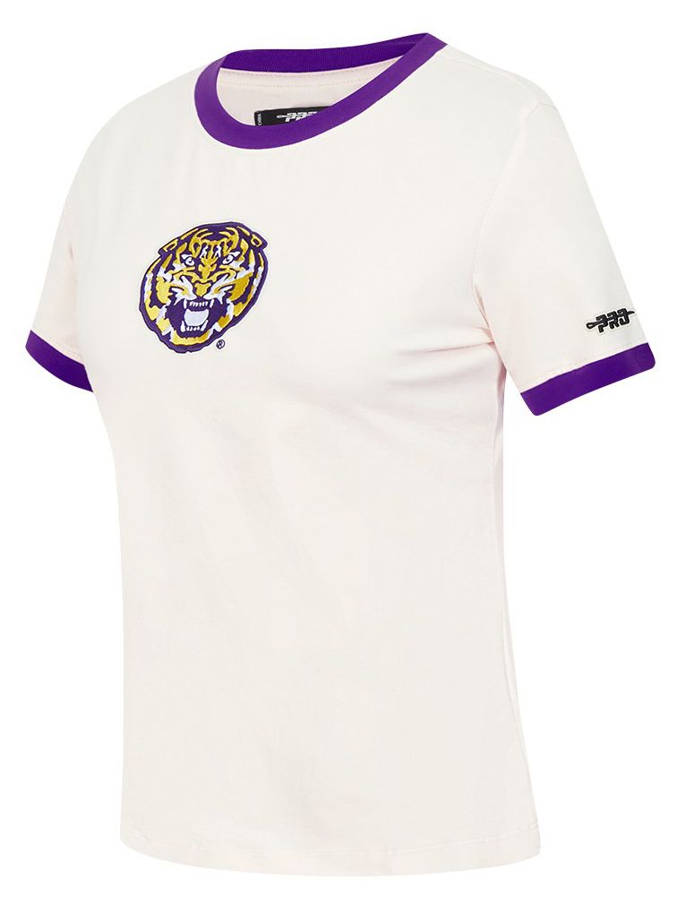Pro Standard Women's LSU Tigers Purple Ringer T-Shirt product image