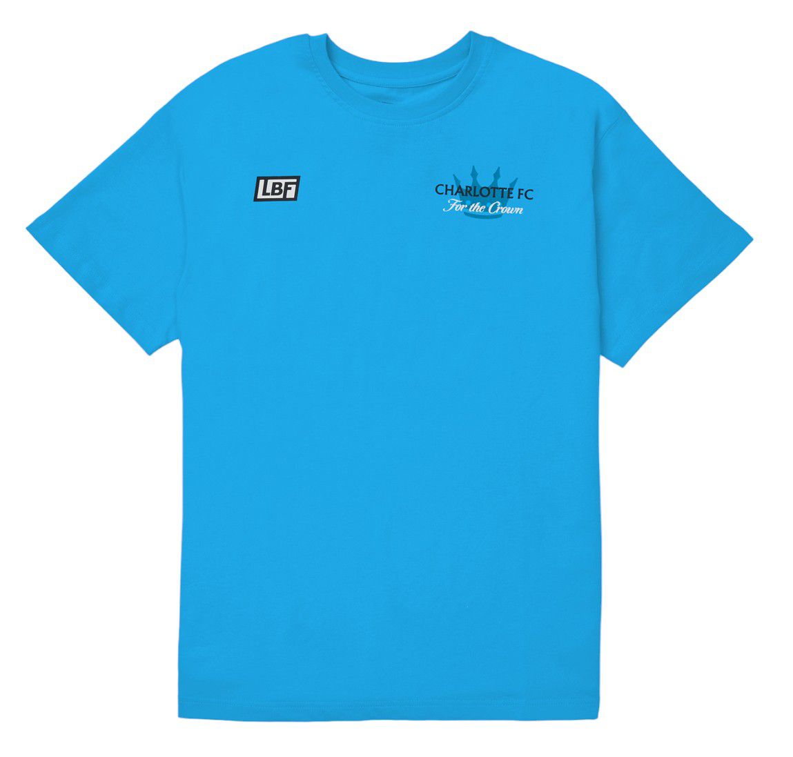 Live Breathe Futbol Men's Charlotte FC 2-Hit Blue T-Shirt product image