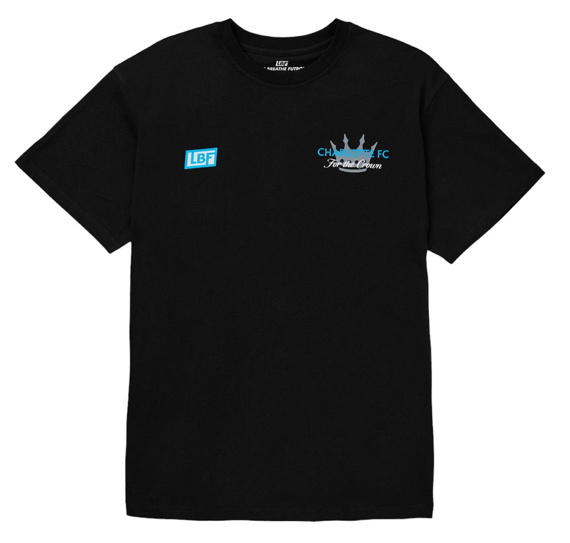 Live Breathe Futbol Men's Charlotte FC 2-Hit Black T-Shirt product image