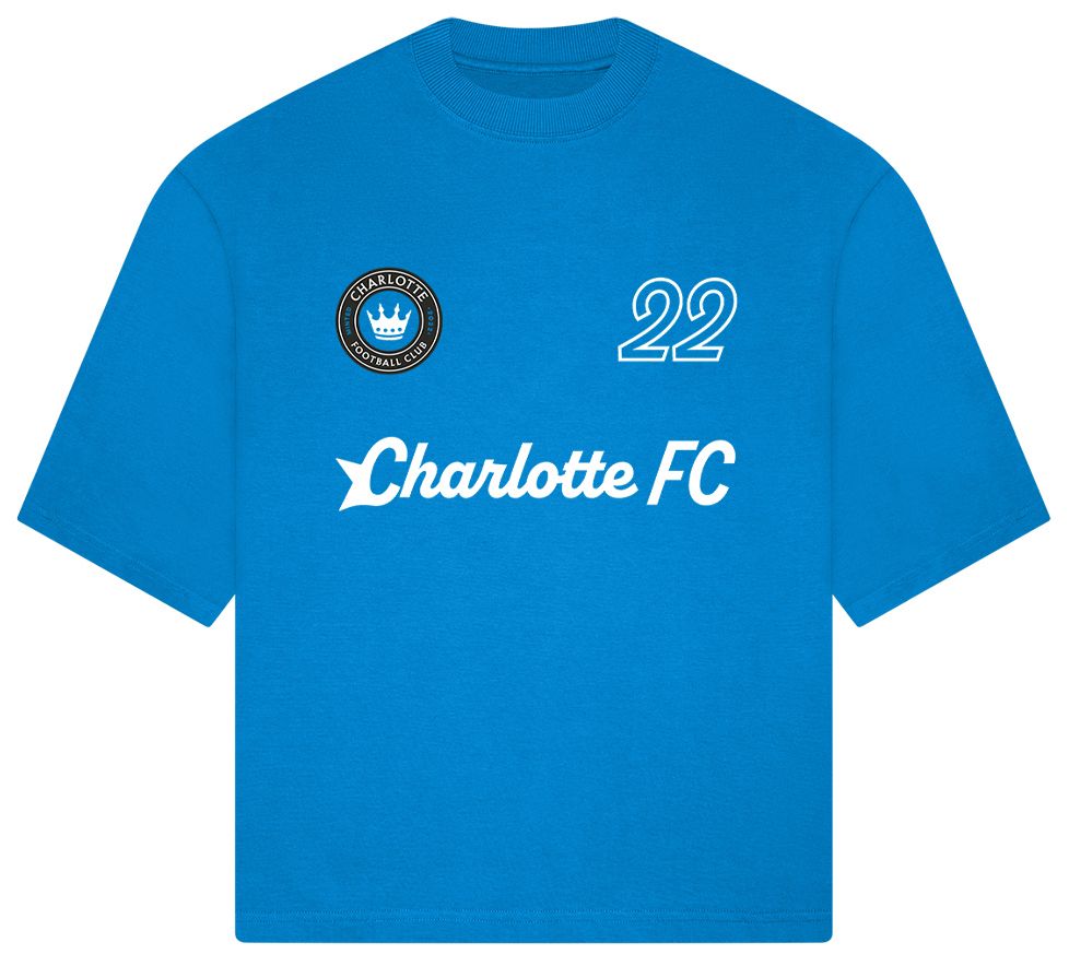 Live Breathe Futbol Adult Charlotte FC Light Blue 2026 Sponsor Home T-Shirt product image