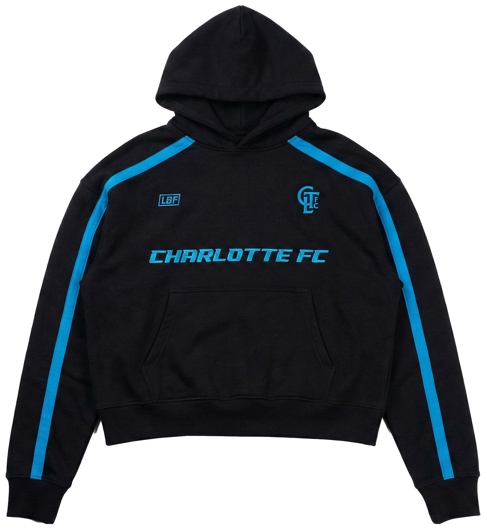 Live Breathe Futbol Adult Charlotte FC Black 2026 Home Rossi Fleece Pullover Hoodie product image