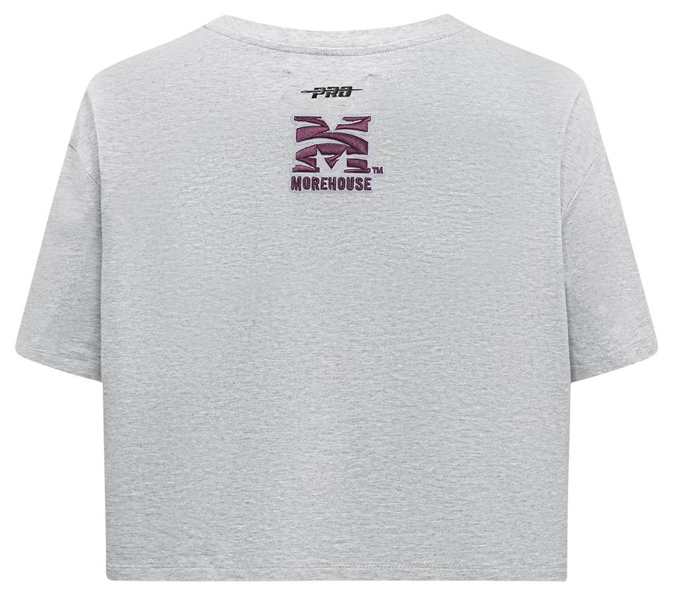 Pro Standard Women's Morehouse College Maroon Tigers Heather Grey Boxy T-Shirt product image