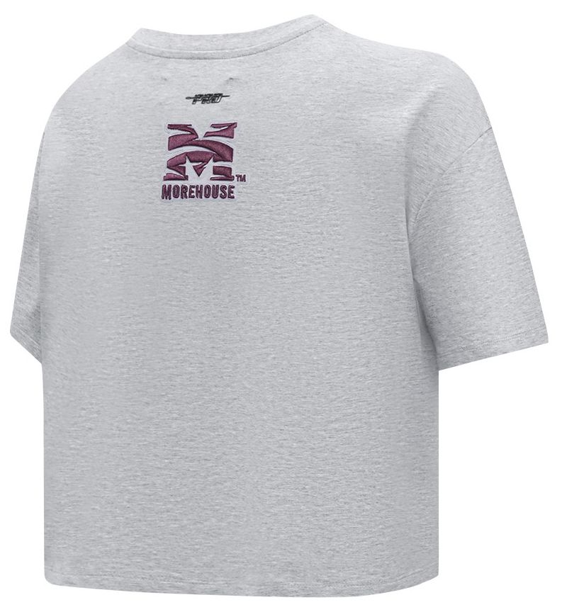 Pro Standard Women's Morehouse College Maroon Tigers Heather Grey Boxy T-Shirt product image