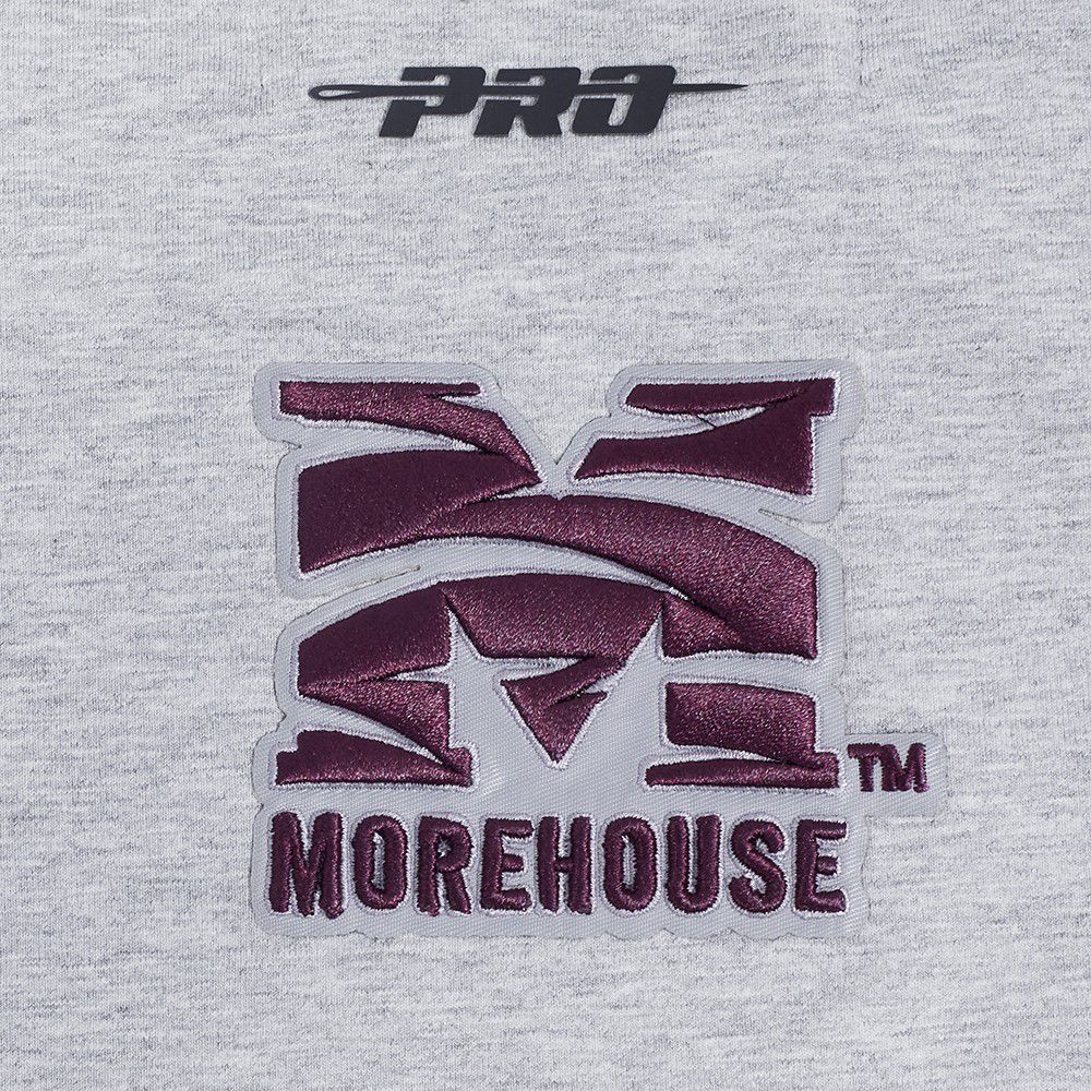 Pro Standard Women's Morehouse College Maroon Tigers Heather Grey Boxy T-Shirt product image