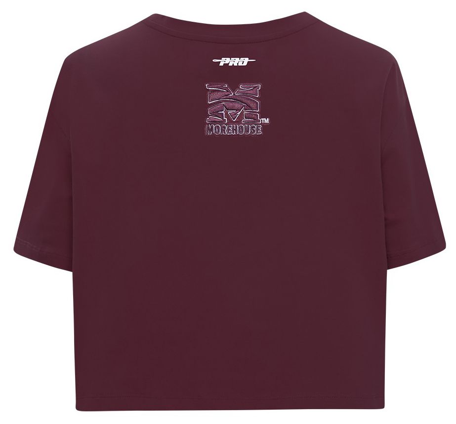 Pro Standard Women's Morehouse College Maroon Tigers Wine Boxy T-Shirt product image