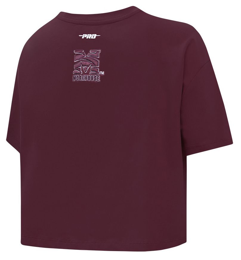 Pro Standard Women's Morehouse College Maroon Tigers Wine Boxy T-Shirt product image