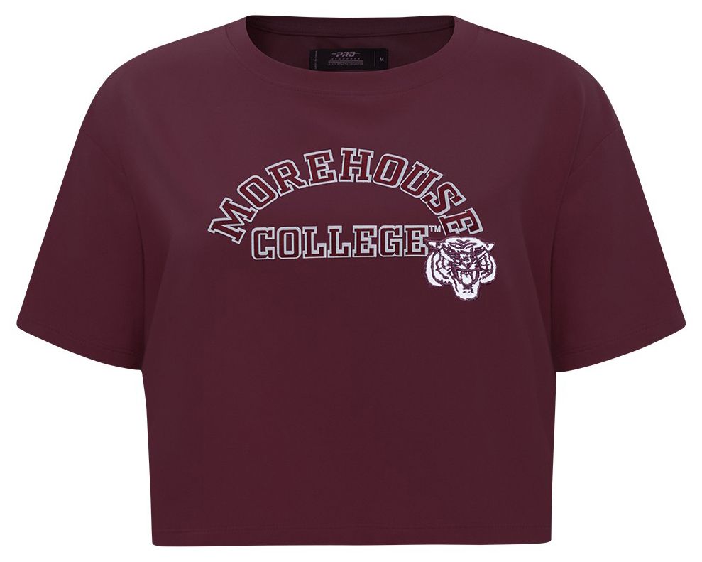 Pro Standard Women's Morehouse College Maroon Tigers Wine Boxy T-Shirt product image