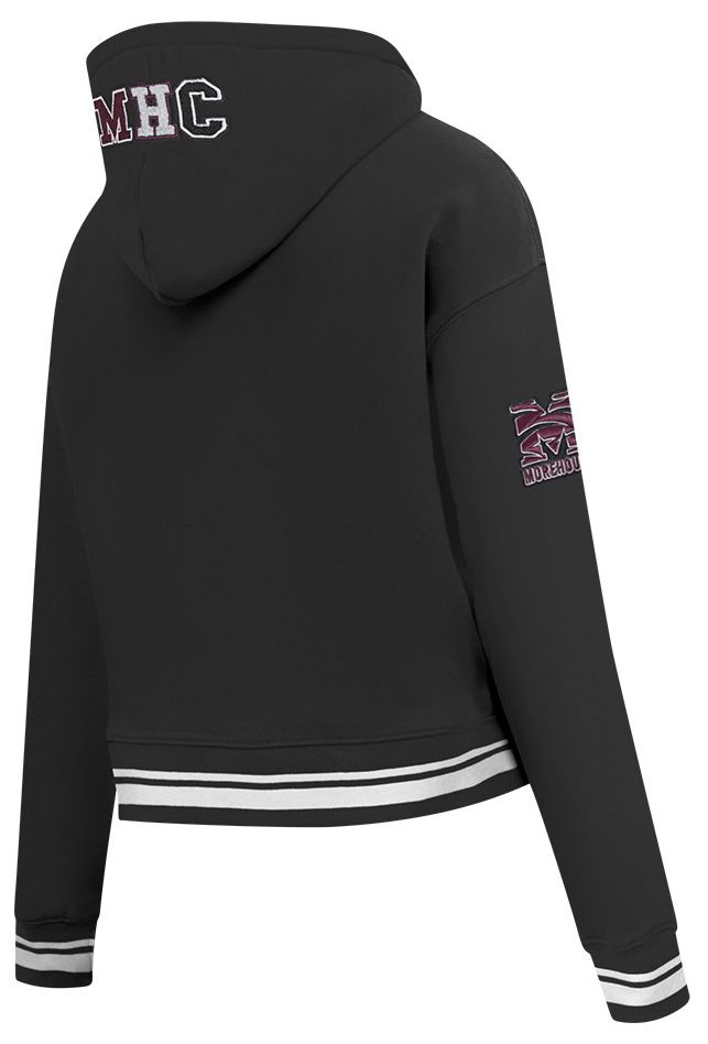 Pro Standard Women's Morehouse College Maroon Tigers Black Cropped Hoodie product image