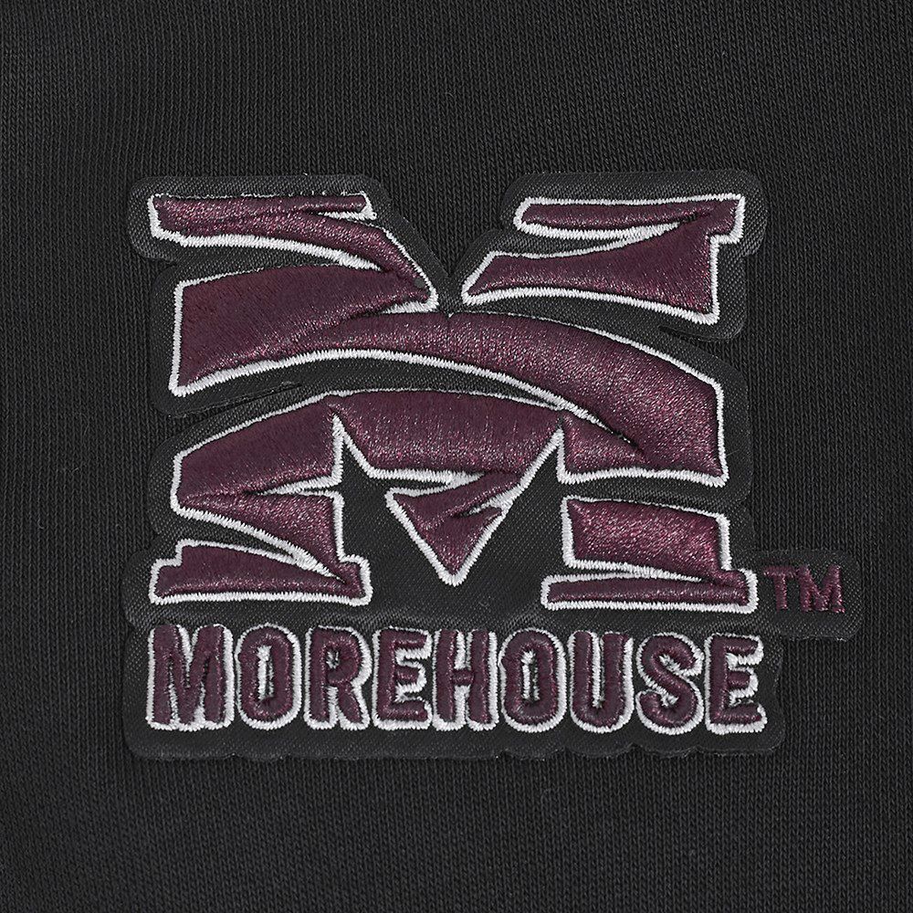 Pro Standard Women's Morehouse College Maroon Tigers Black Cropped Hoodie product image