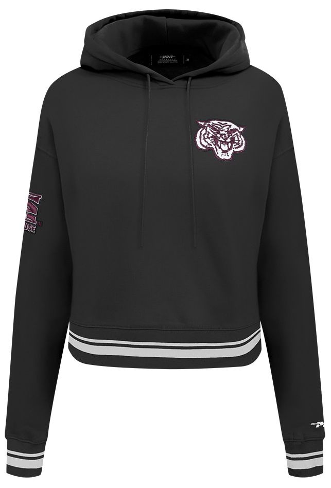 Pro Standard Women's Morehouse College Maroon Tigers Black Cropped Hoodie product image