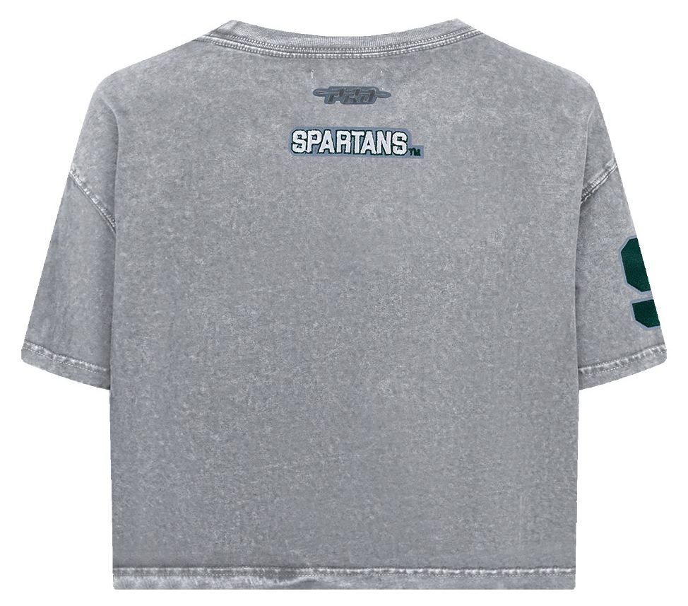 Pro Standard Women's Michigan State Spartans Washed Gray Boxy T-Shirt product image