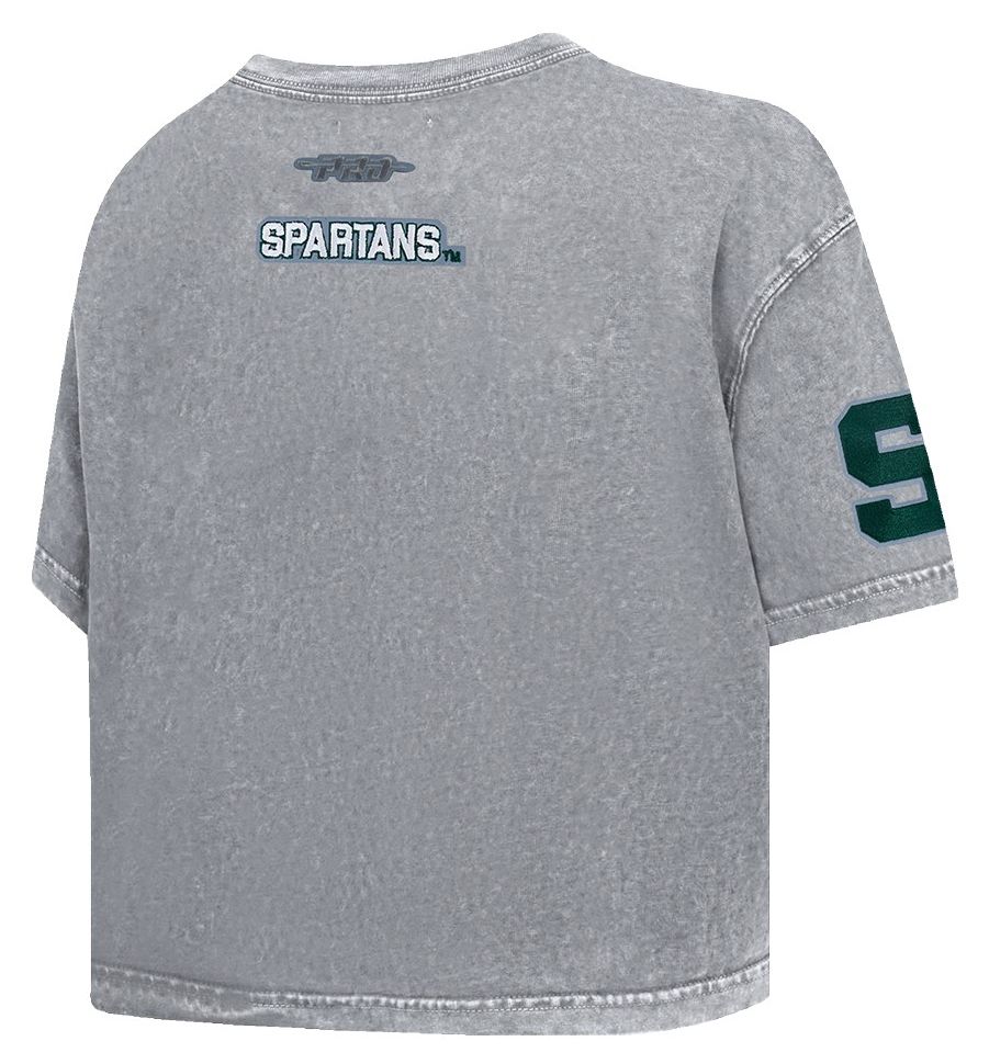 Pro Standard Women's Michigan State Spartans Washed Gray Boxy T-Shirt product image