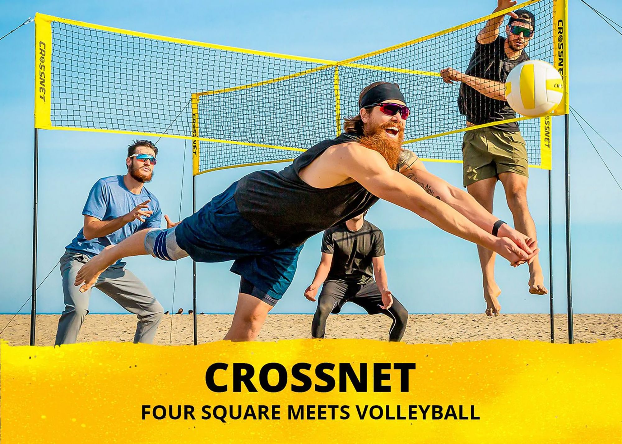 CROSSNET Four Square Volleyball Net product image