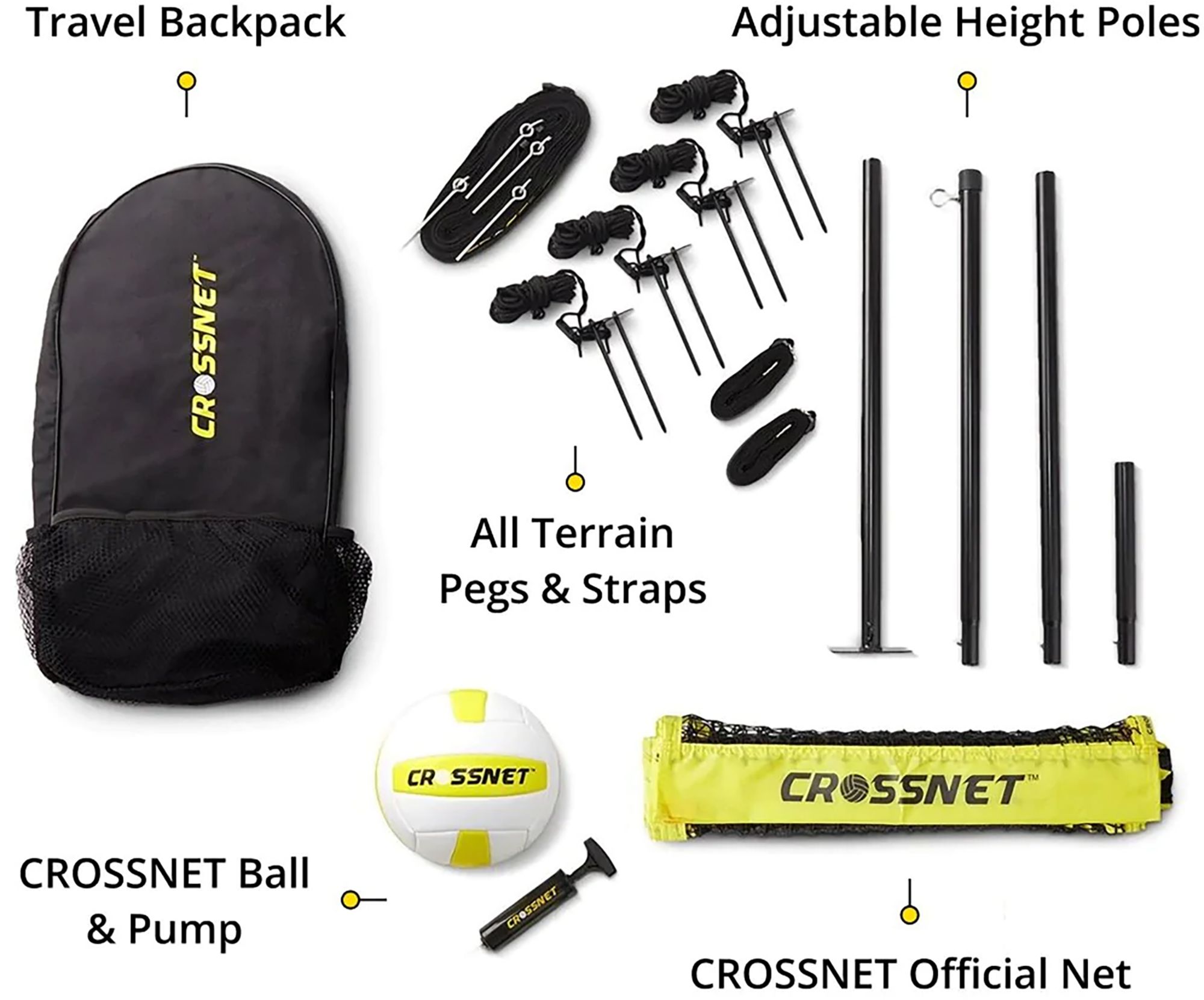CROSSNET Four Square Volleyball Net product image