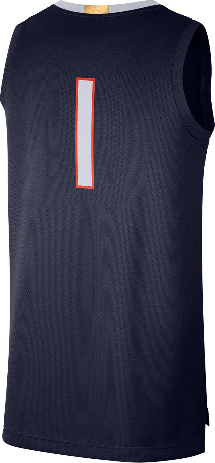 Men's Nike #1 Navy Virginia Cavaliers Replica Basketball Jersey