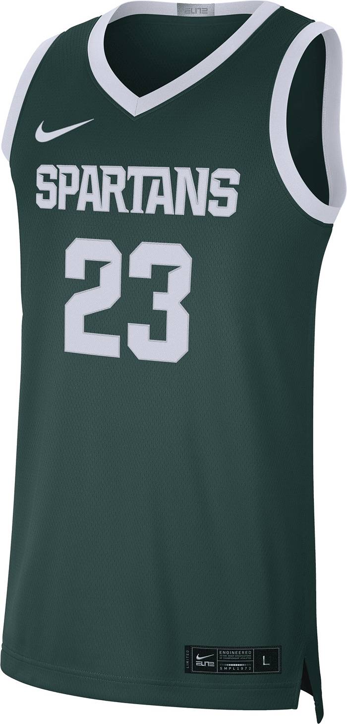 Custom College Basketball Jerseys Michigan State Spartans Jersey Name and Number Customizable Replica White