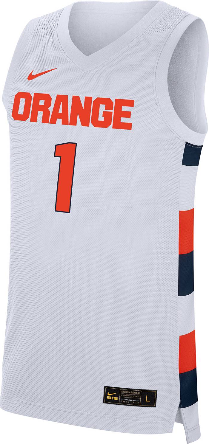 Nike Men's Syracuse Orange #1 Replica Basketball White Jersey, Large