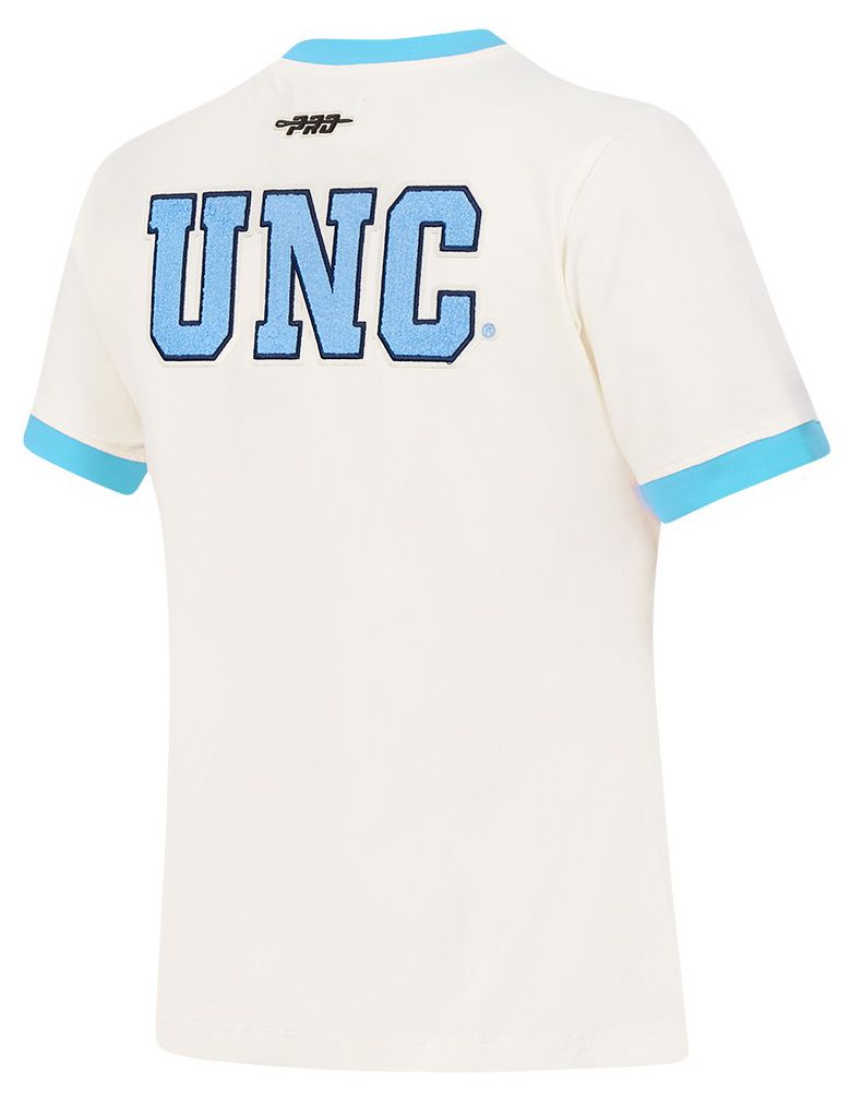 Pro Standard Women's North Carolina Tar Heels Eggshell Blue Ringer T-Shirt product image