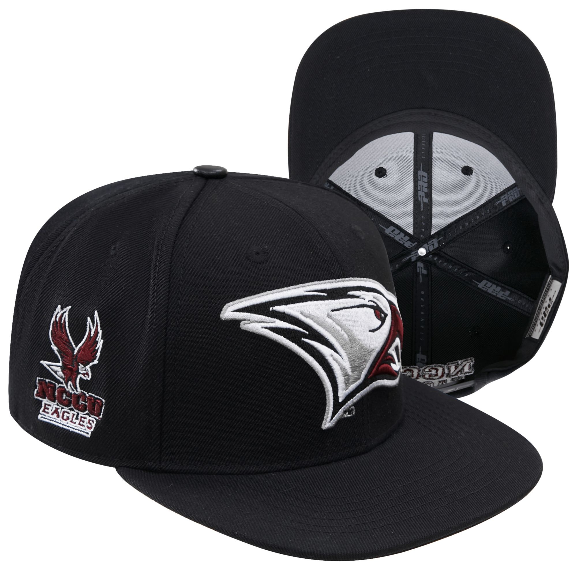Pro Standard Adult North Carolina Central Eagles Black Classic Flat-Brim Snapback Adjustable Hat product image