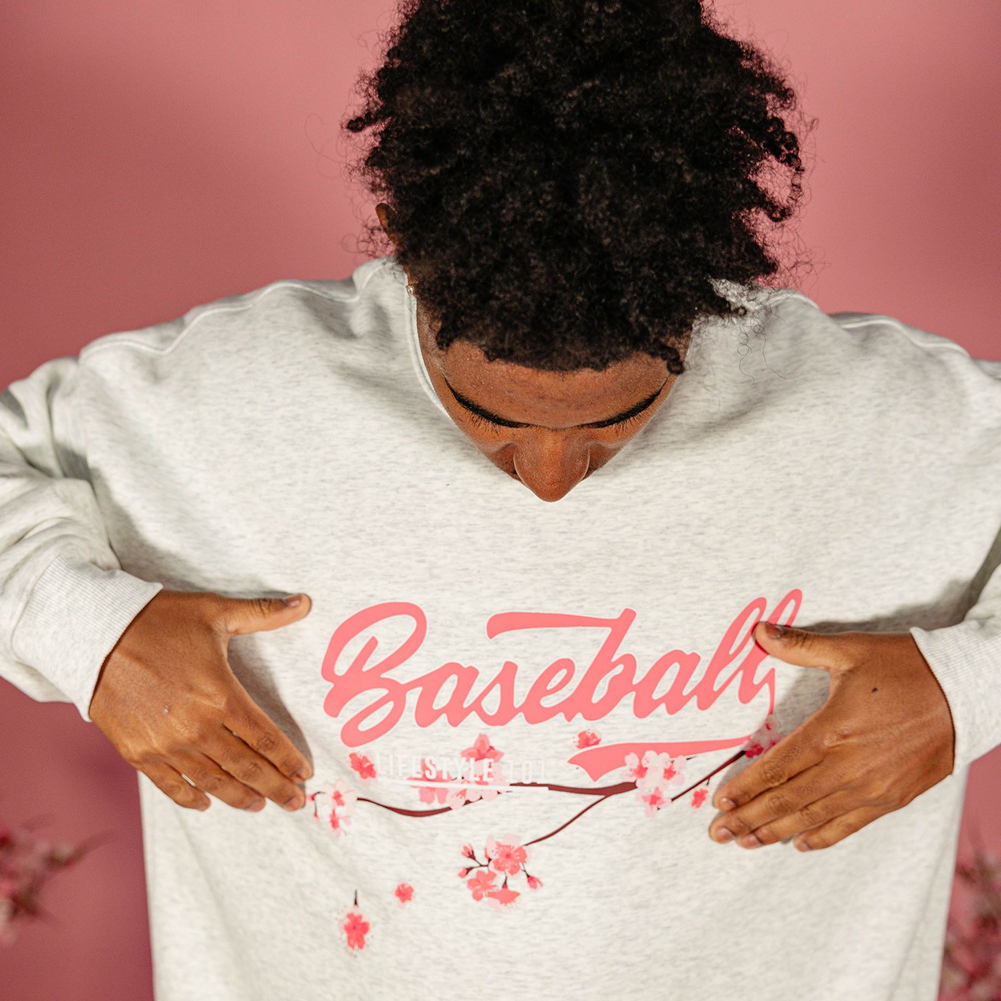 Baseball Lifestyle 101 Youth Cherry Blossom Crewneck product image