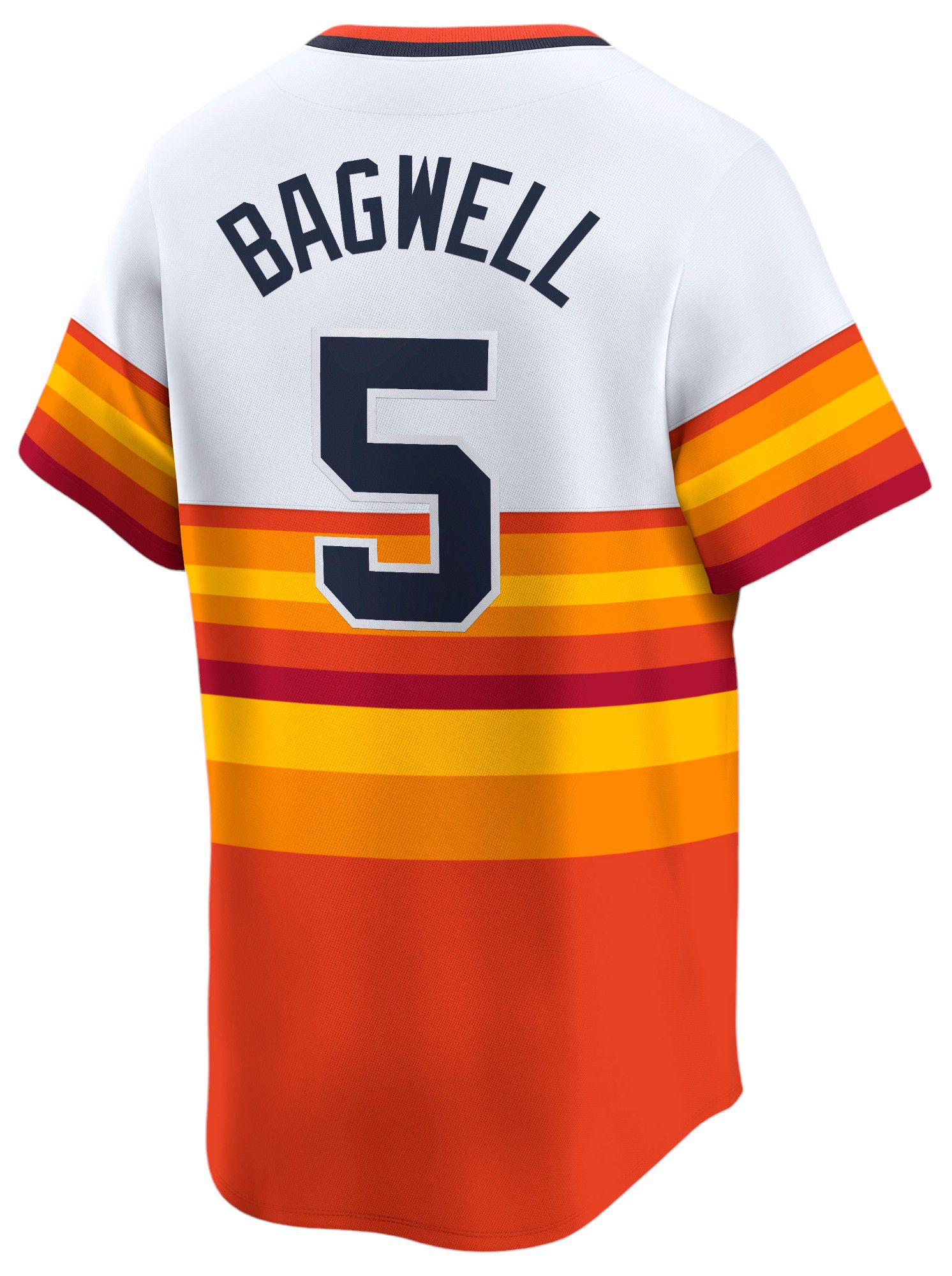 Nike Men's Houston Astros Jeff Bagwell #5 White/Rainbow Limited Vapor Jersey product image