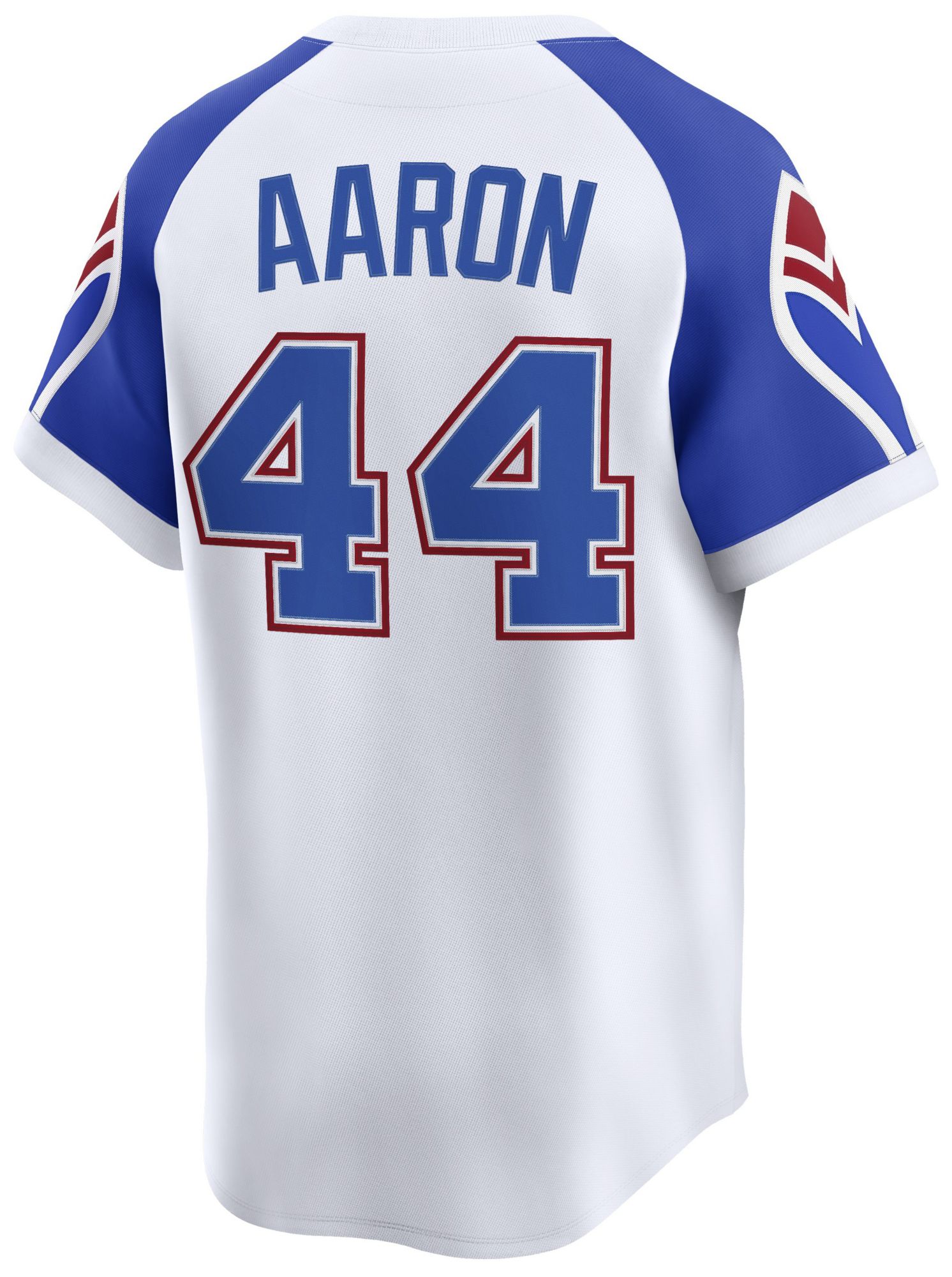 Nike Men's Atlanta Braves White Hank Aaron #44 Cooperstown Limited Jersey product image