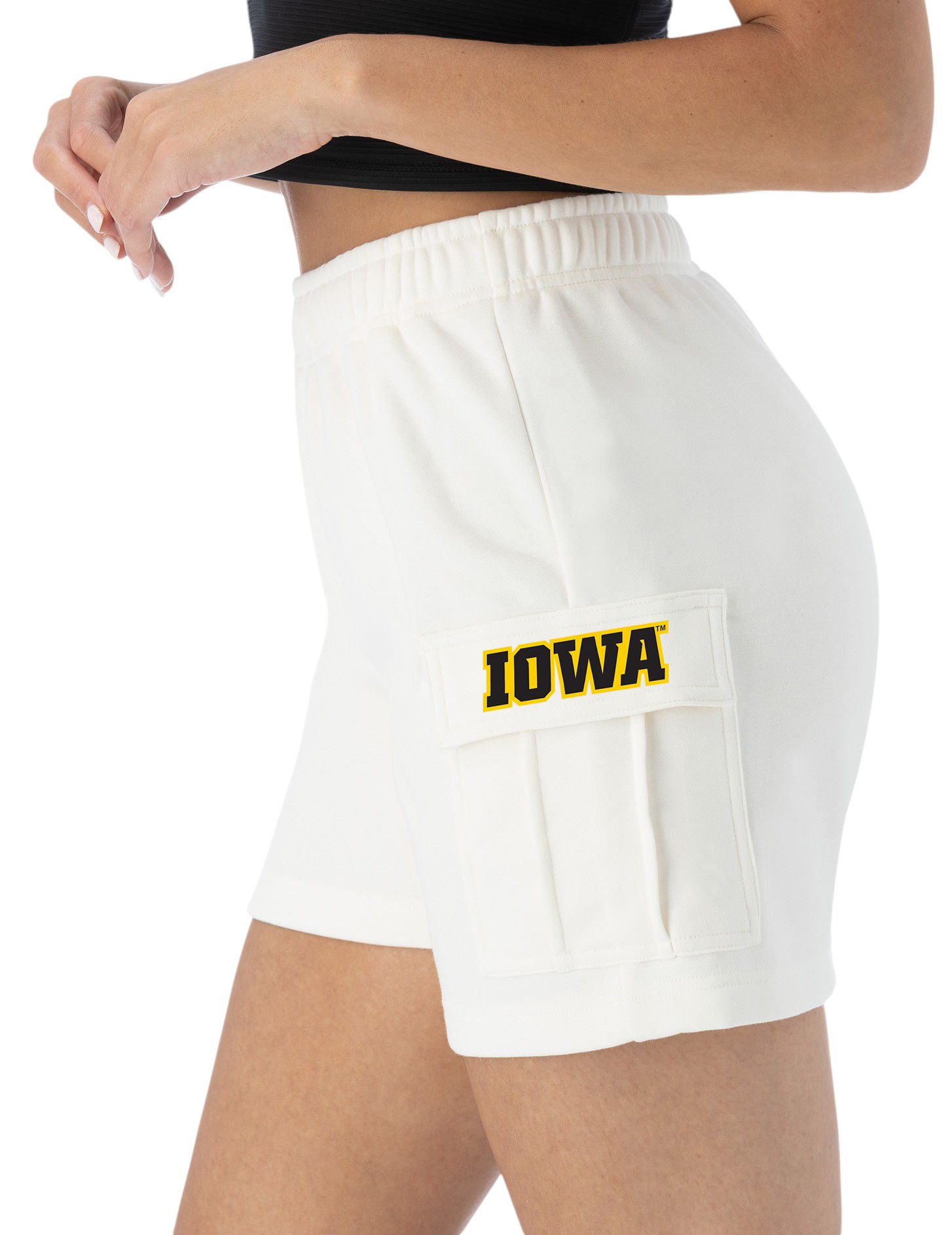 Certo Women's Iowa Hawkeyes White Cargo Shorts product image