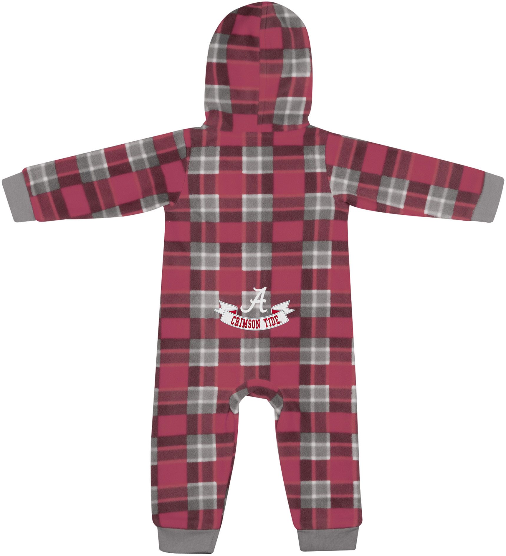 Colosseum Infant Alabama Crimson Tide Plugged Flannel Romper