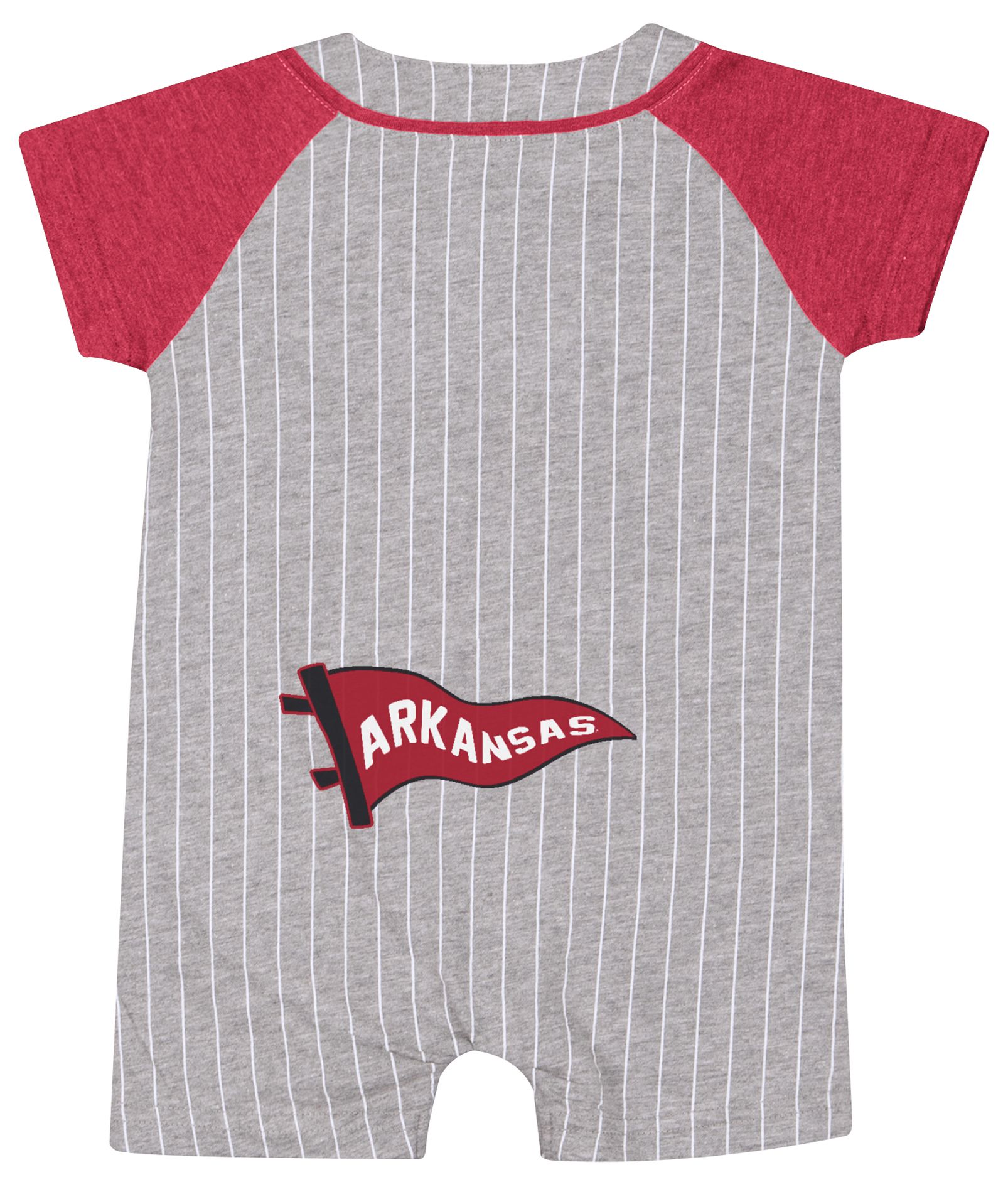 Colosseum Infant Arkansas Razorbacks Heather Grey Airball Romper product image