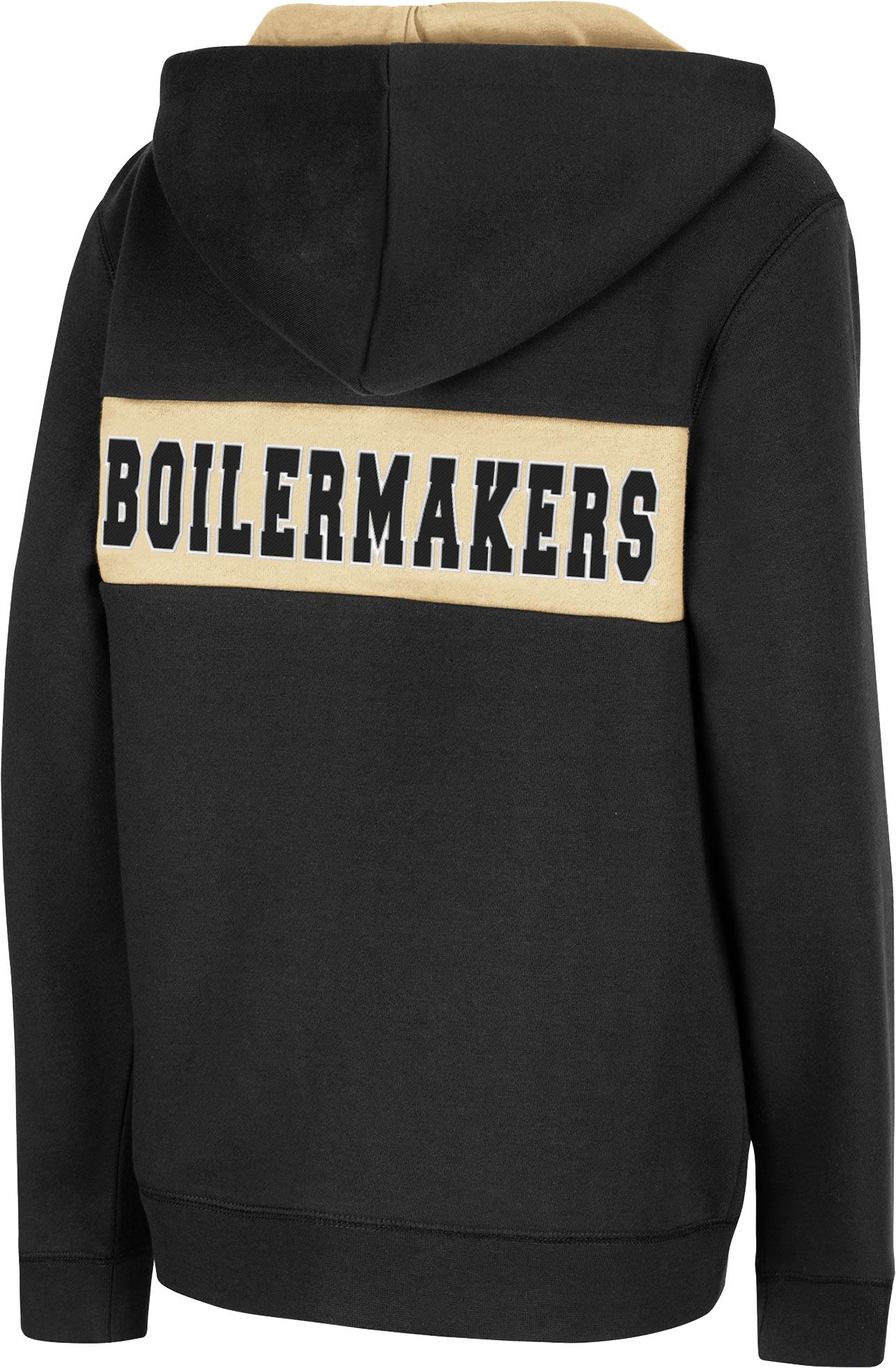 Colosseum Youth Purdue Boilermakers Black Woodman Full-Zip Hoodie product image
