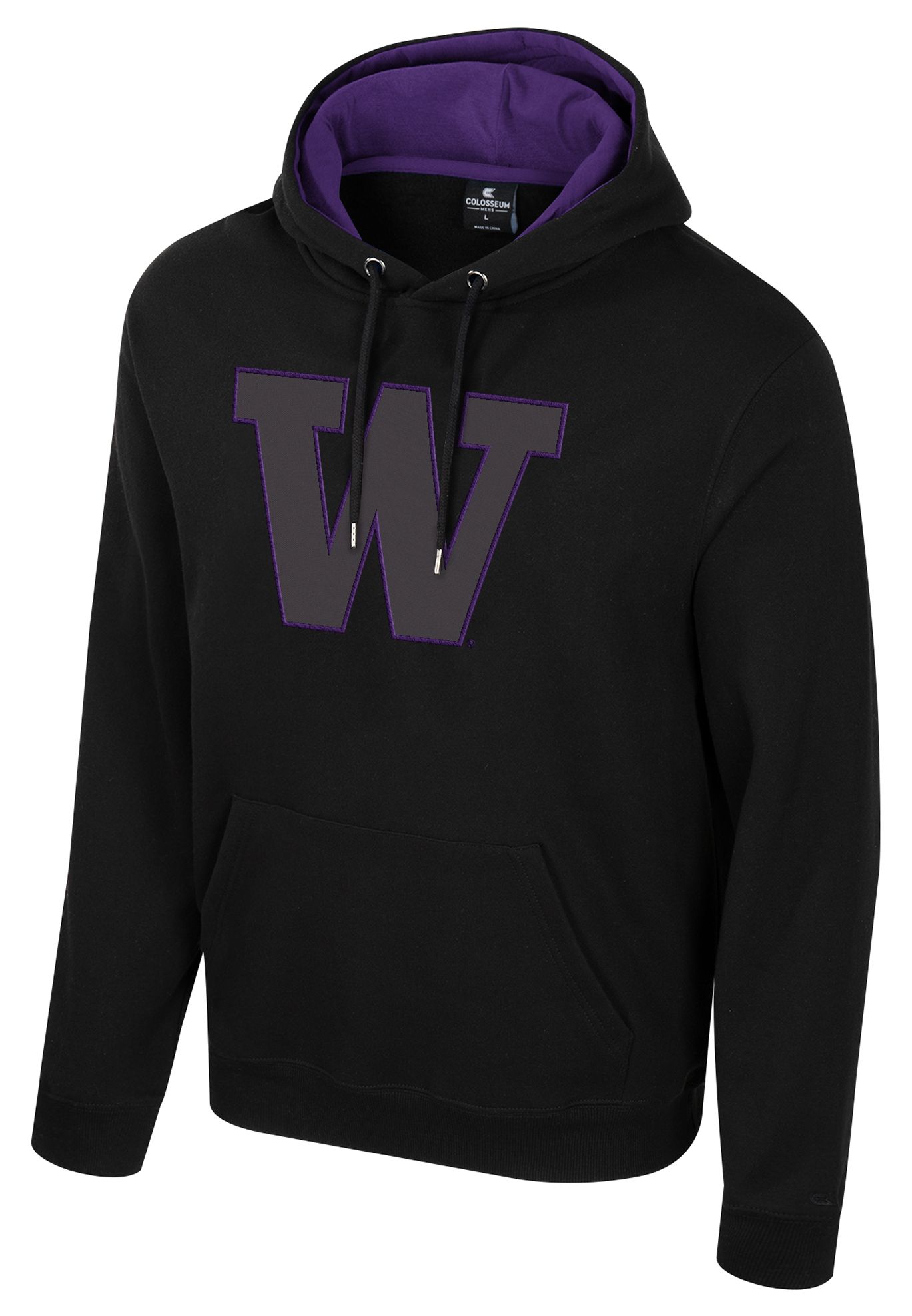 Colosseum Men's Washington Huskies Black Bioelectric Fleece Hoodie product image