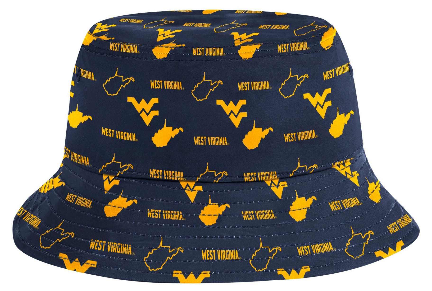 Colosseum Adult West Virginia Mountaineers NAVY Truthsayer Reversible Cabana Bucket Hat product image