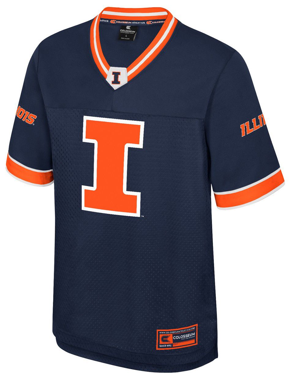 Colosseum Men's Illinois Fighting Illini Navy Hits Football Jersey product image