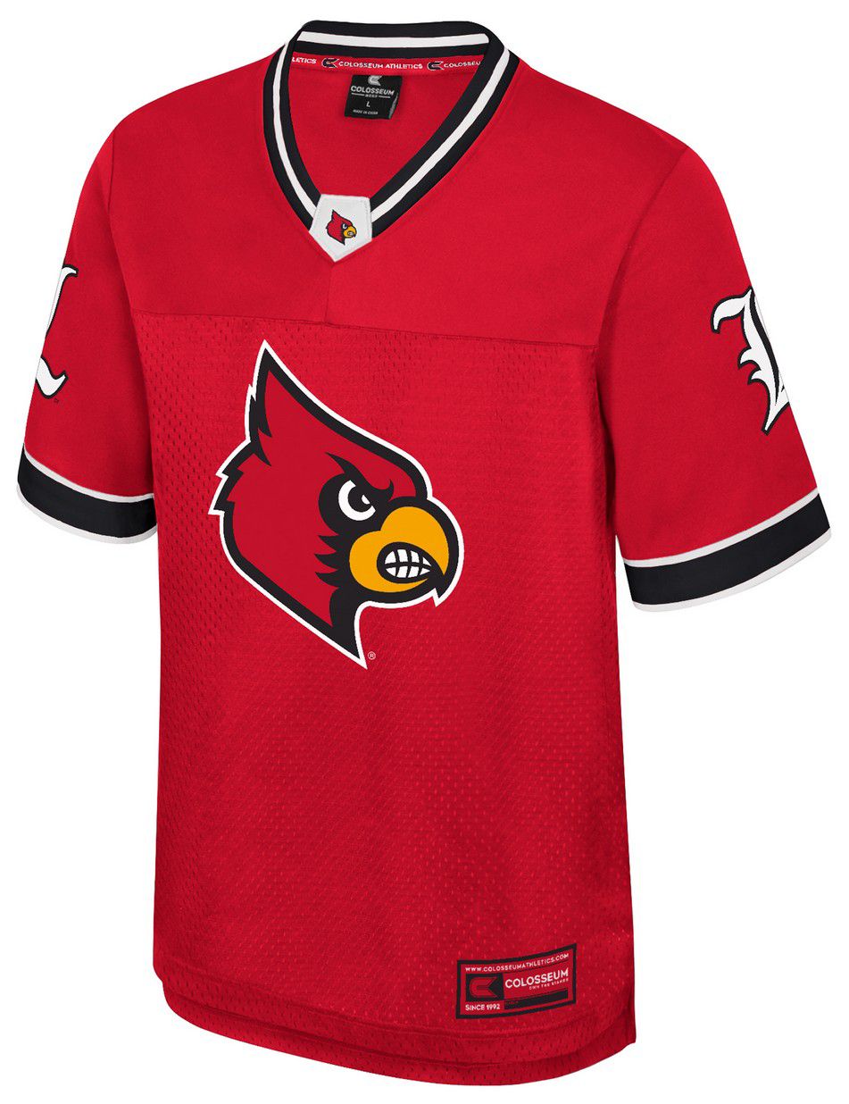 Colosseum Men's Louisville Cardinals Red Hits Football Jersey
