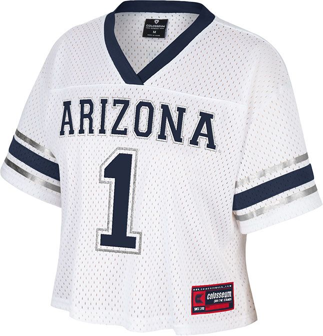 Colosseum Women's Arizona Wildcats White Cropped Jersey