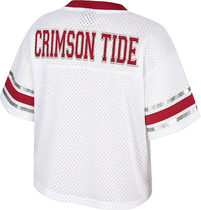 Colosseum Women's Alabama Crimson Tide White Cropped Jersey