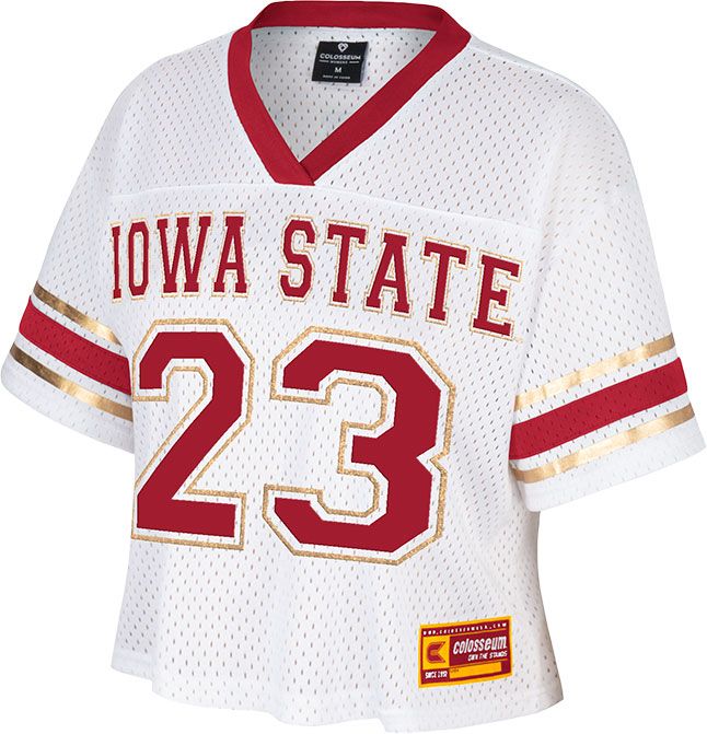 Colosseum Women's Iowa State Cyclones White Cropped Jersey