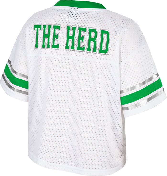 Colosseum Women's Marshall Thundering Herd White Cropped Jersey