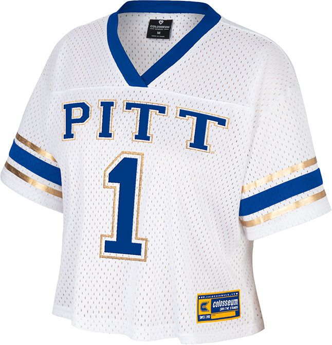 Colosseum Women's Pitt Panthers White Cropped Jersey