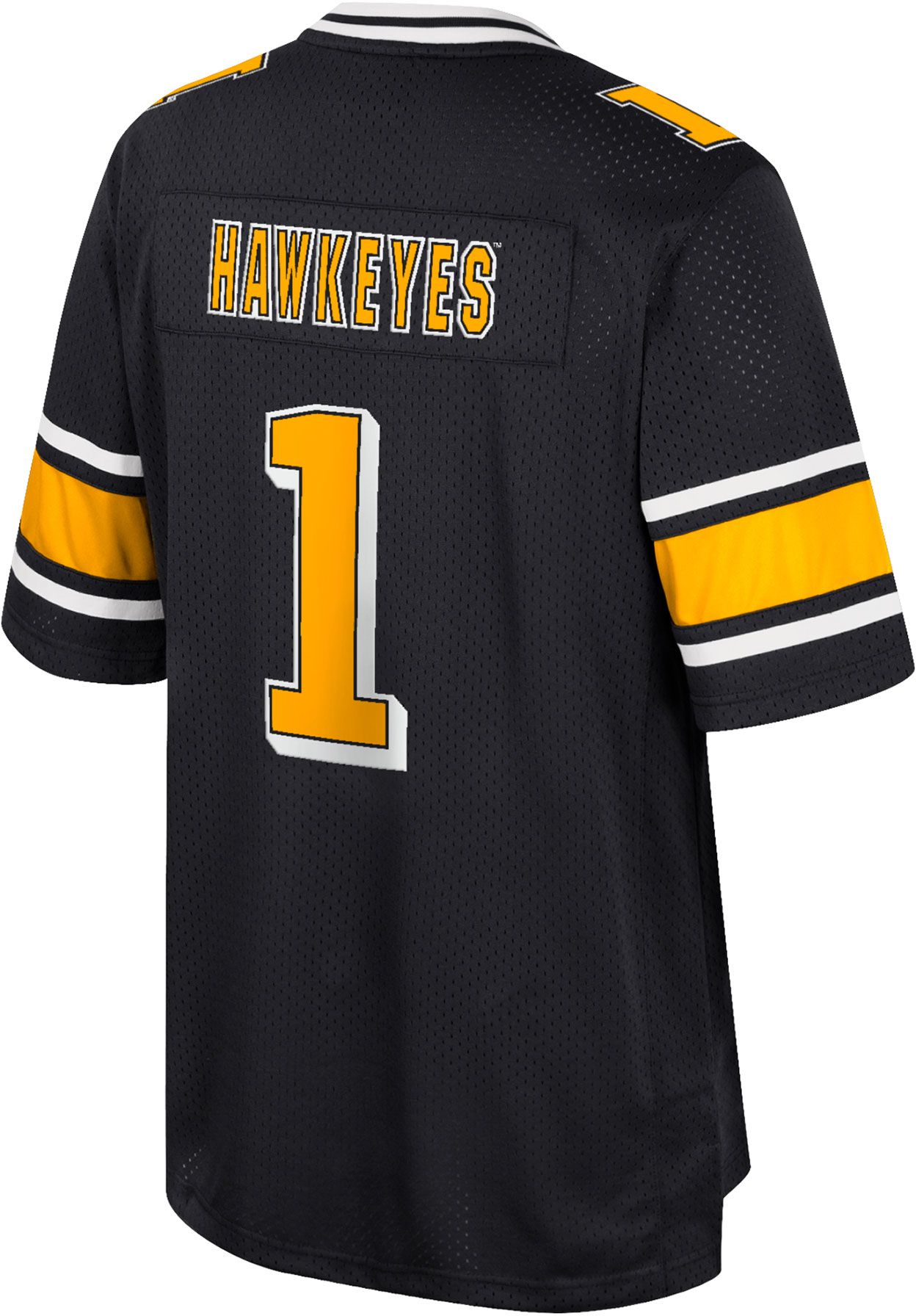 Colosseum Youth Iowa Hawkeyes Black No Fate Football Jersey