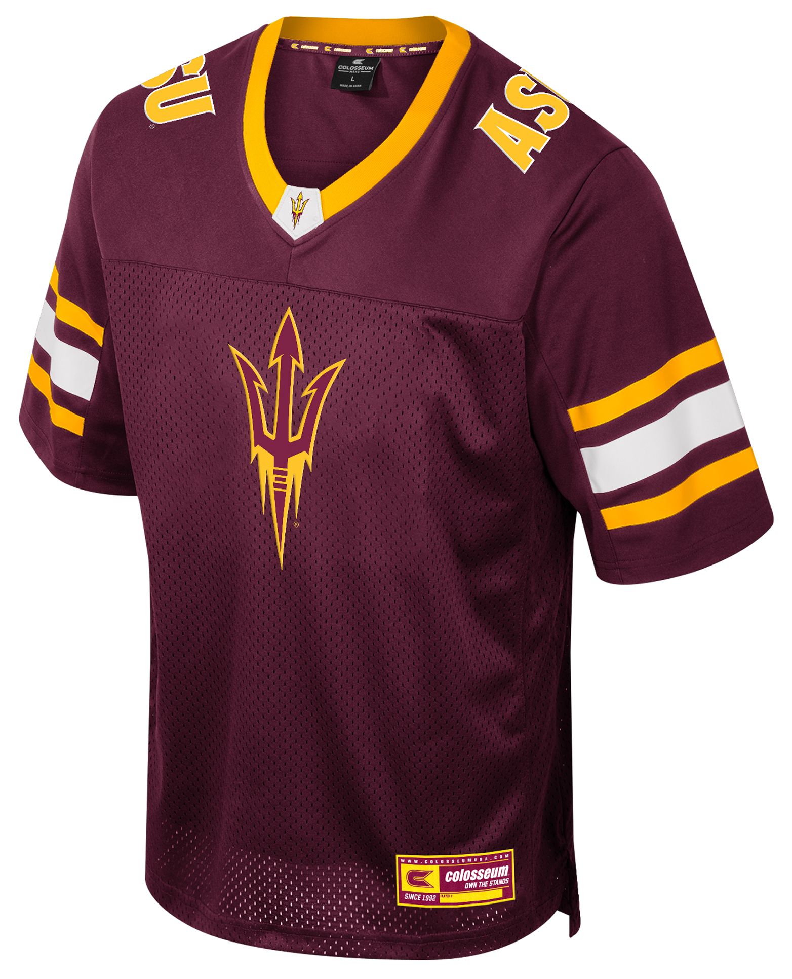 Colosseum Youth Arizona State Sun Devils Maroon Field Time Football Jersey product image