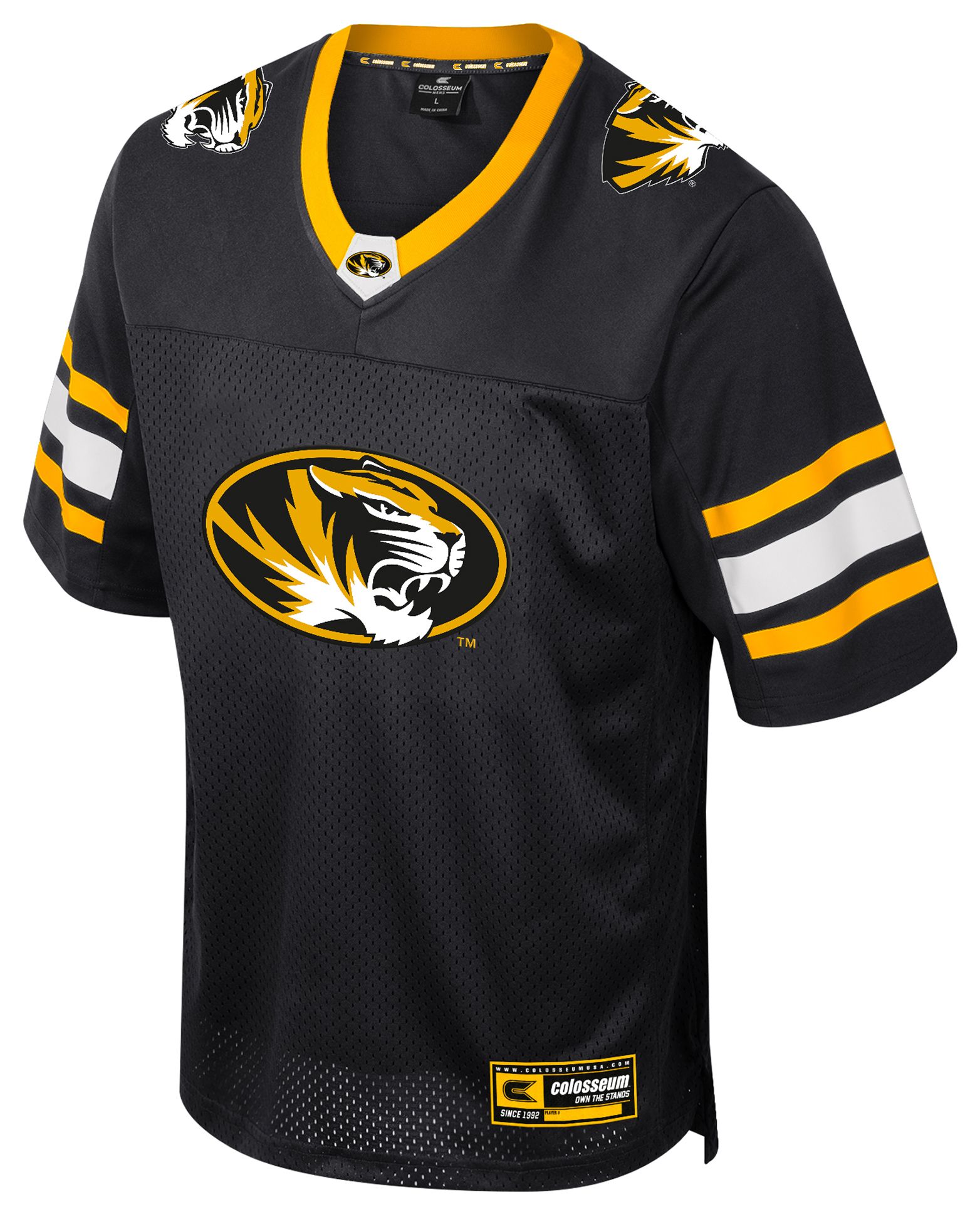 Colosseum Youth Missouri Tigers Black Field Time Football Jersey product image