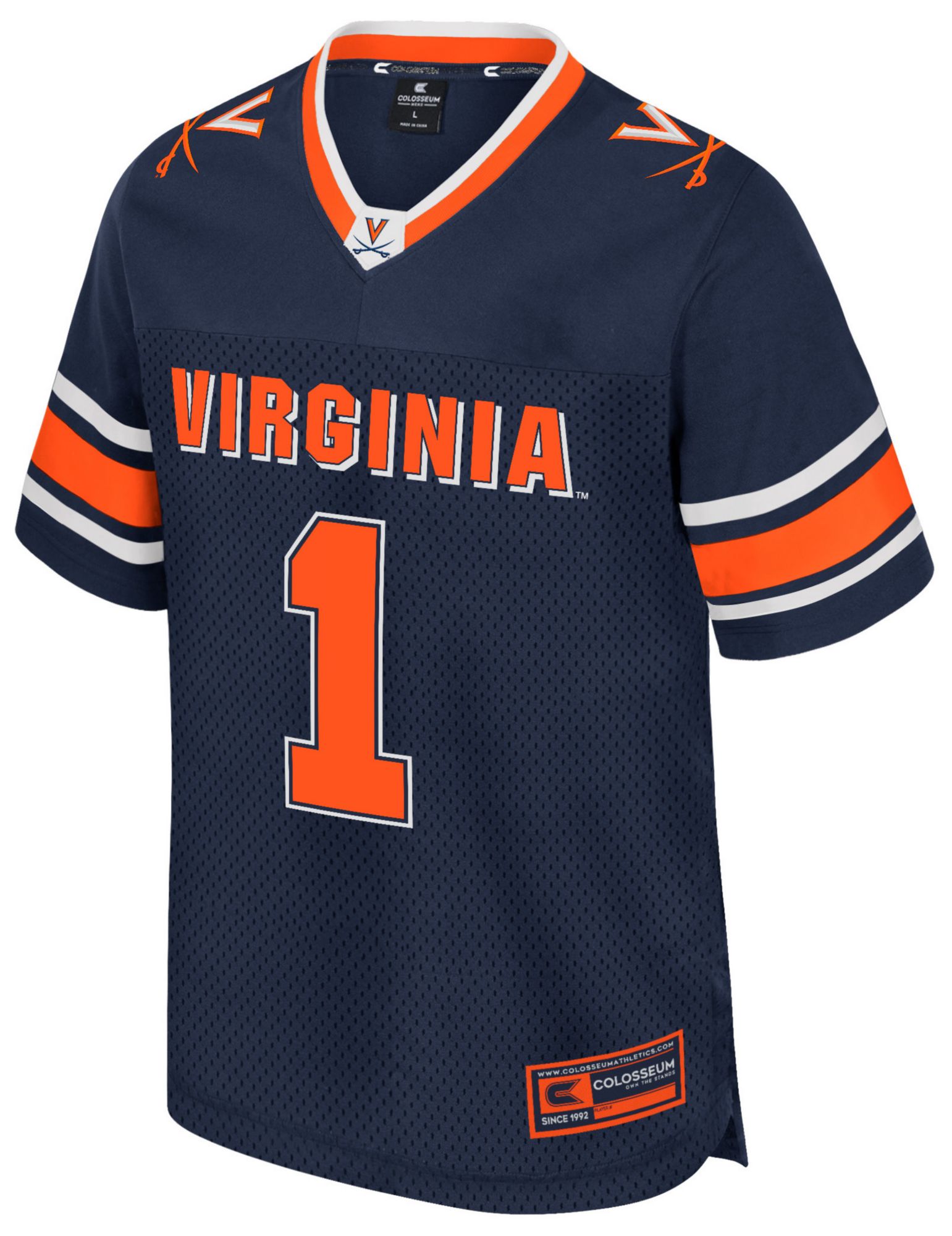 Colosseum Boys' Virginia Cavaliers Navy All Day Football Jersey product image