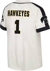 Colosseum Men's Iowa Hawkeyes White Grit Replica Baseball Jersey product image